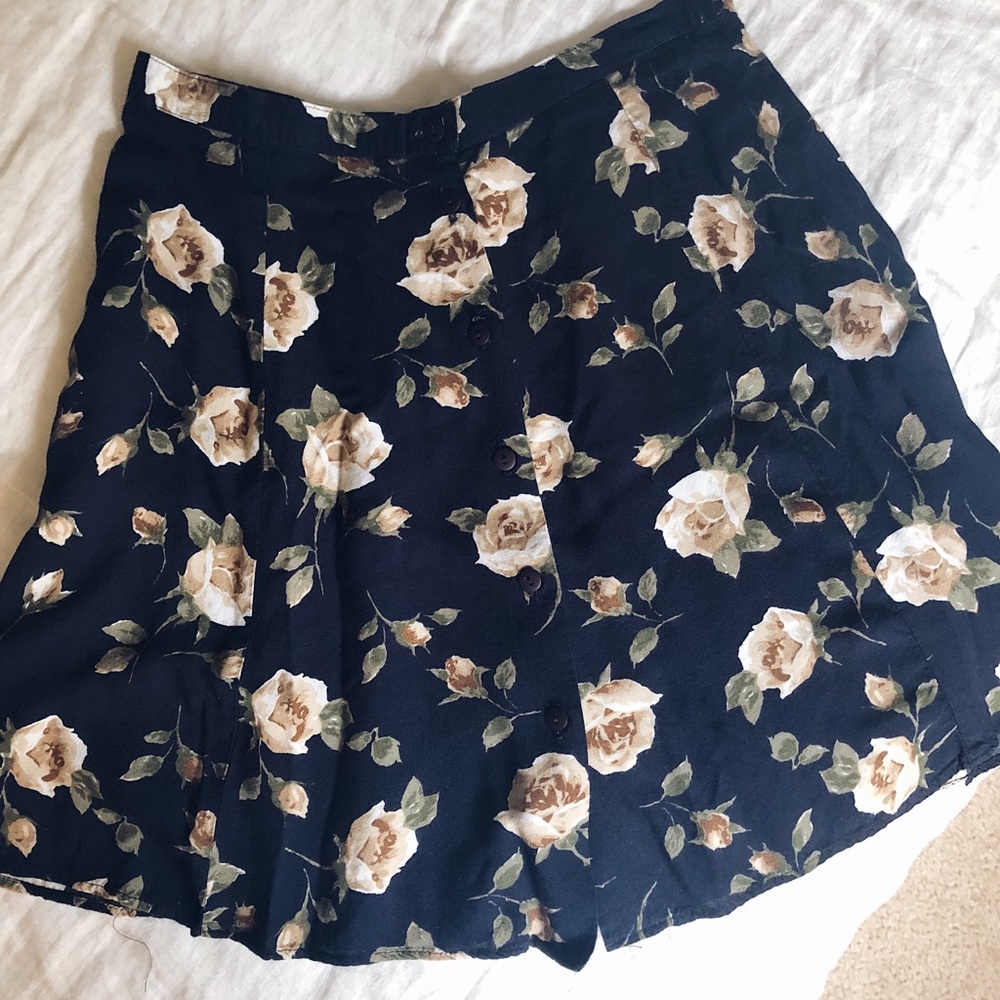 Casual Floral Mini Skirt
